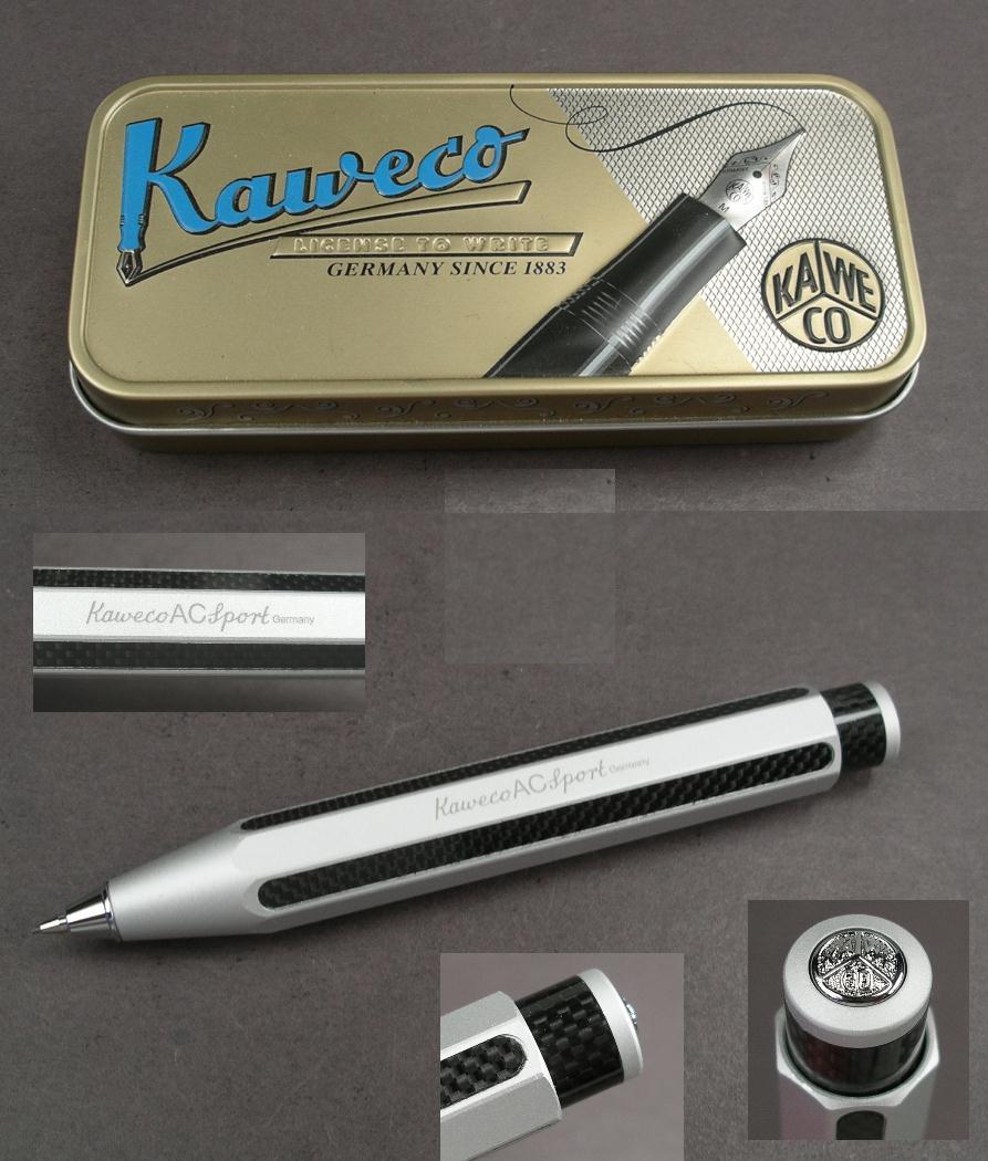 0.7mm NEW in box Kaweco AC Sport Mechanical Pencil in Carbon Silver